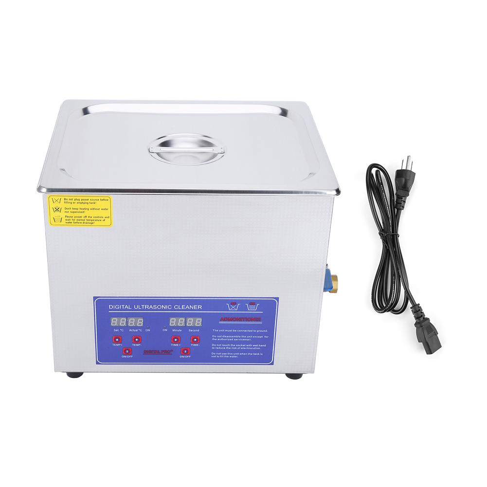 10L Digital Cleaning Machine Ultrasonic Cleaner Bath Tank Timer Heated Machine