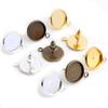 8-16mm 10pcs Bronze Silver Gold Colors Earring Studs,Earrings Blank/Base,Fit 8-16mm Glass Cabochons,Buttons;Earring Bezels