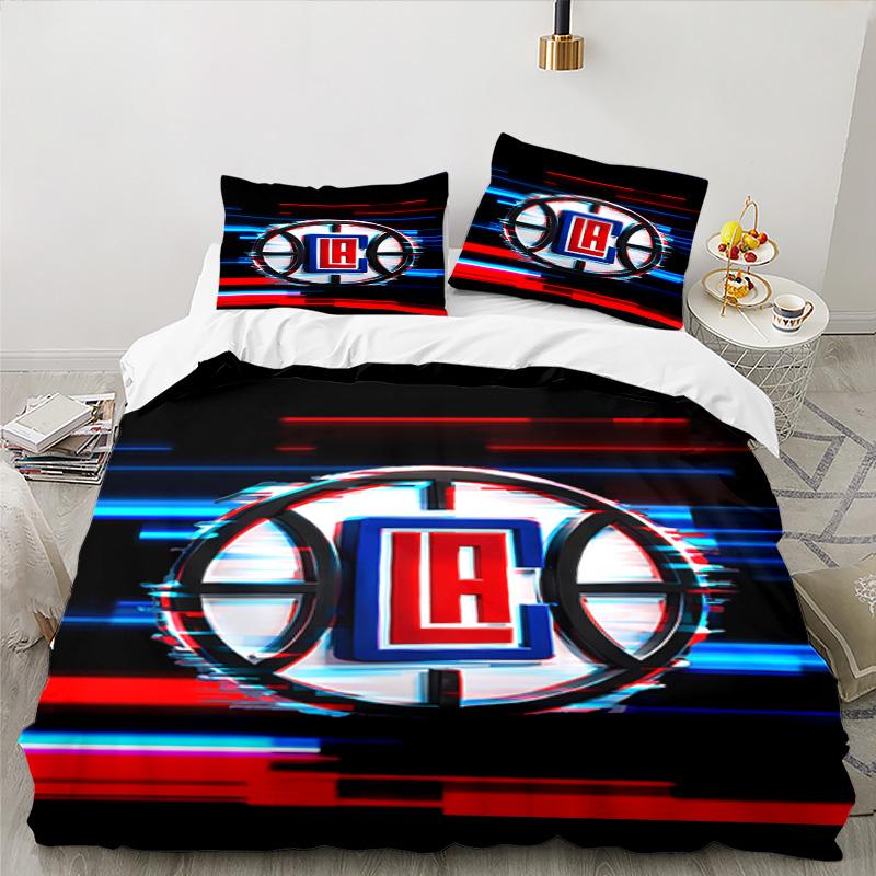 Clippers Ice Bedding Set 3pcs, High Quality Bedding Set Including 1pc Duvet Cover And 2pcs Pillowcases for Bedroom, Dormitory Gift