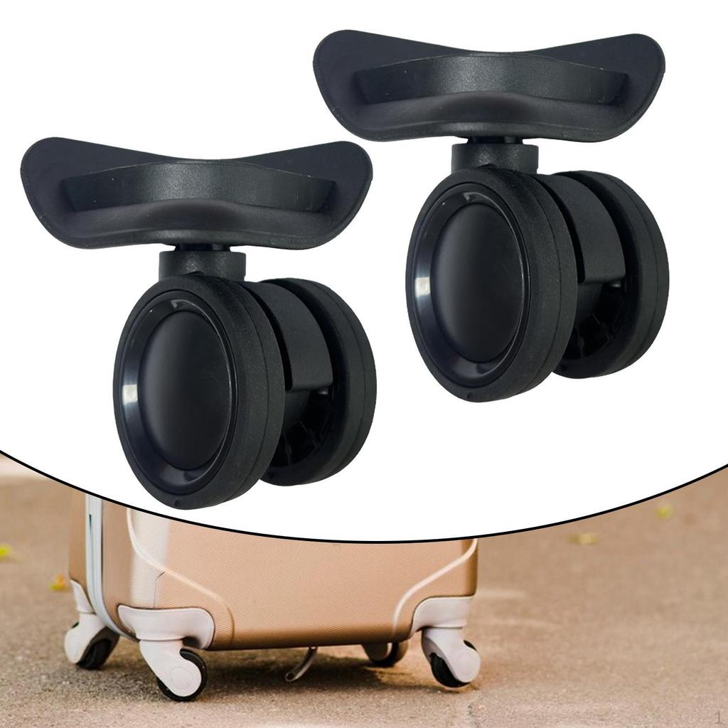 2Pcs Luggage Wheels Replacement Suitcase Sturdy Casters Repair Easy To Install Degree