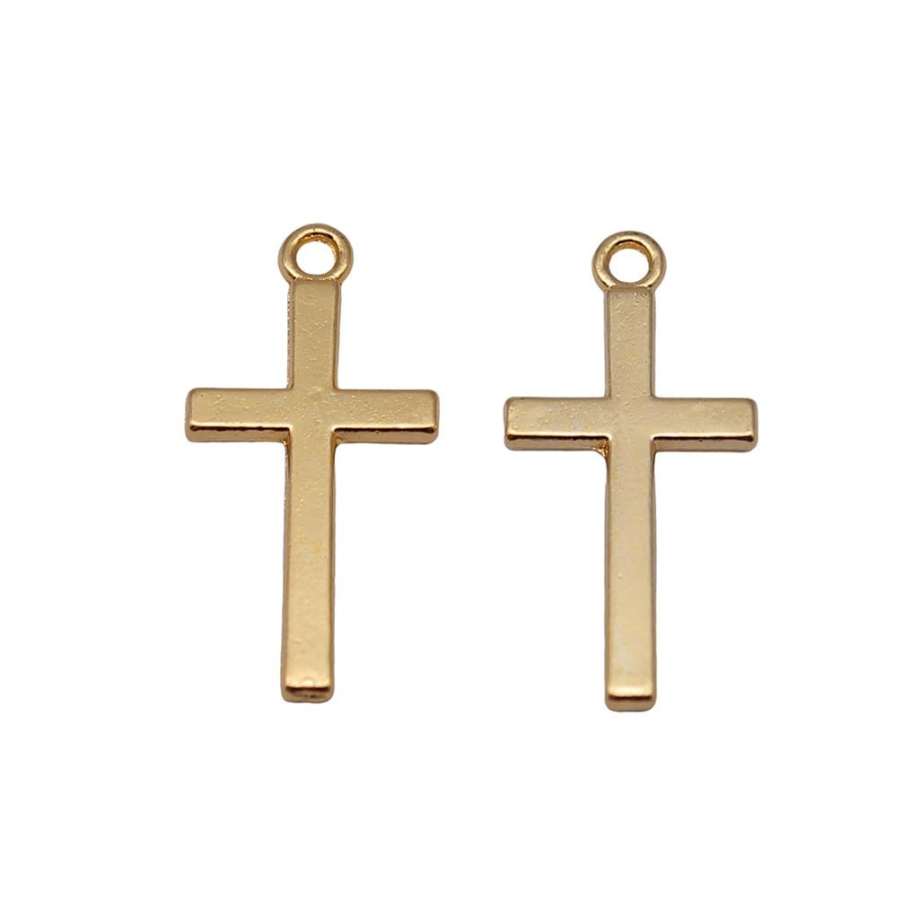 Pingentes de Cruz Clássica em Liga de Metal Multicor Para Joias Cristãs Minimalistas