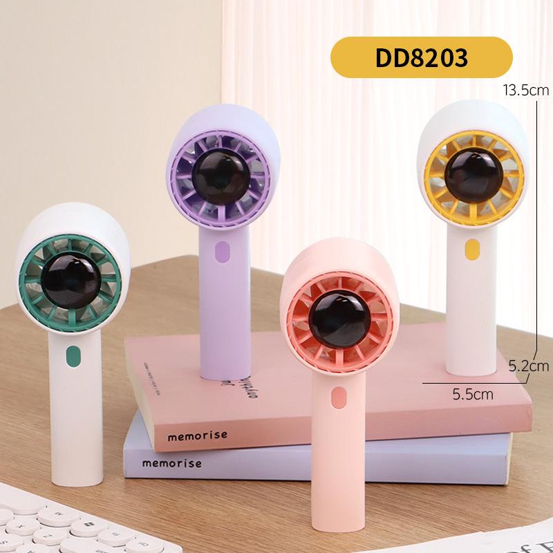 Portable USB-Charged Turbo Mini Fan: High-Speed Handheld & Desktop Use Box Packaging + USB Charging Cable