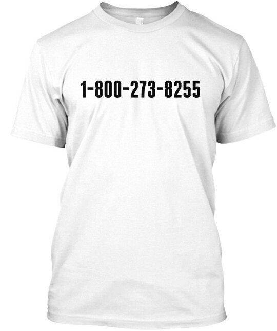 

Logic You Are Not Alone - 1-800-273-8255 T-Shirt Made in the USA Size S to 5XL Unisex T-Shirt M