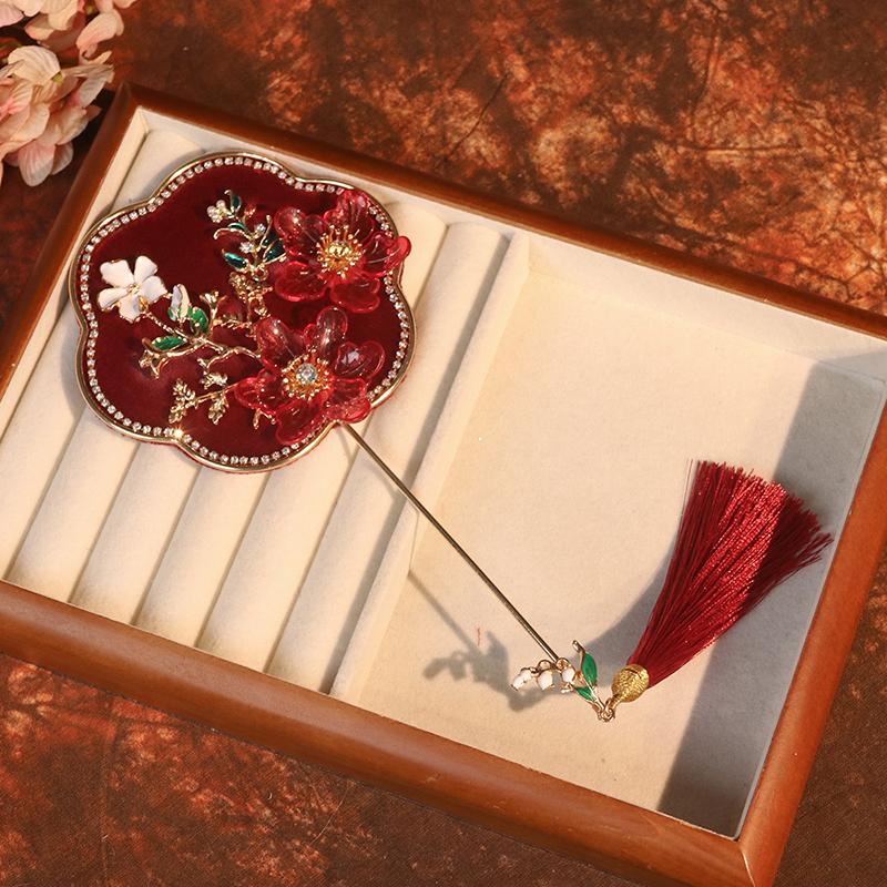 Bride Wedding Handheld Group Fan Handmade Chinese Vintage Flower Fan Pography Props Chinese Wedding Po Mini Group Fan