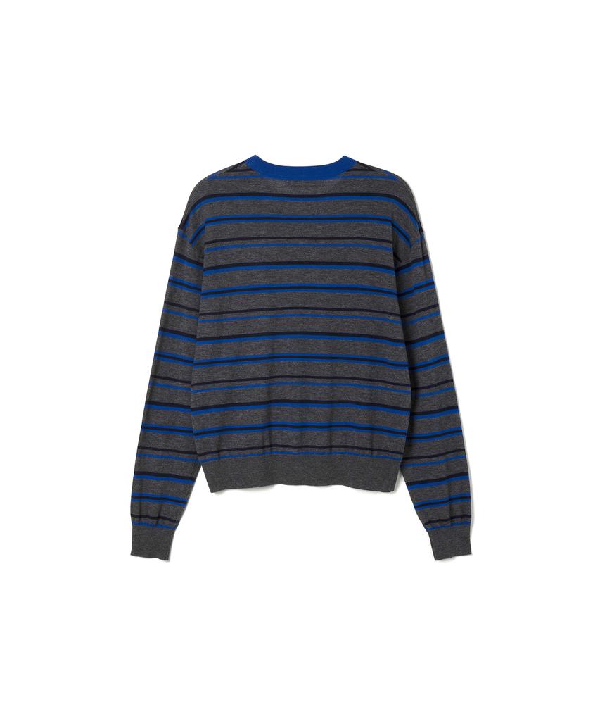 Seutyudioaenpaleukeu Multi Striped Knit_Grey