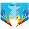 Invitations - Baby Shark - Pack of 8 - Multicolore - Shark Pattern - Envelopes Included