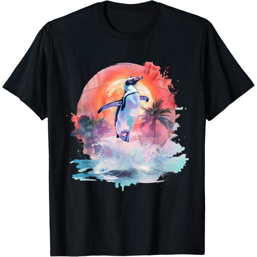 Penguin Sea Ocean Animal Ocean Sea Penguin Graphic Artwork T-Shirt S