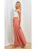 2025 Spring Summer New Women's Wide Leg Pants Elastic Belt Wide Leg High Waist Long Skirt