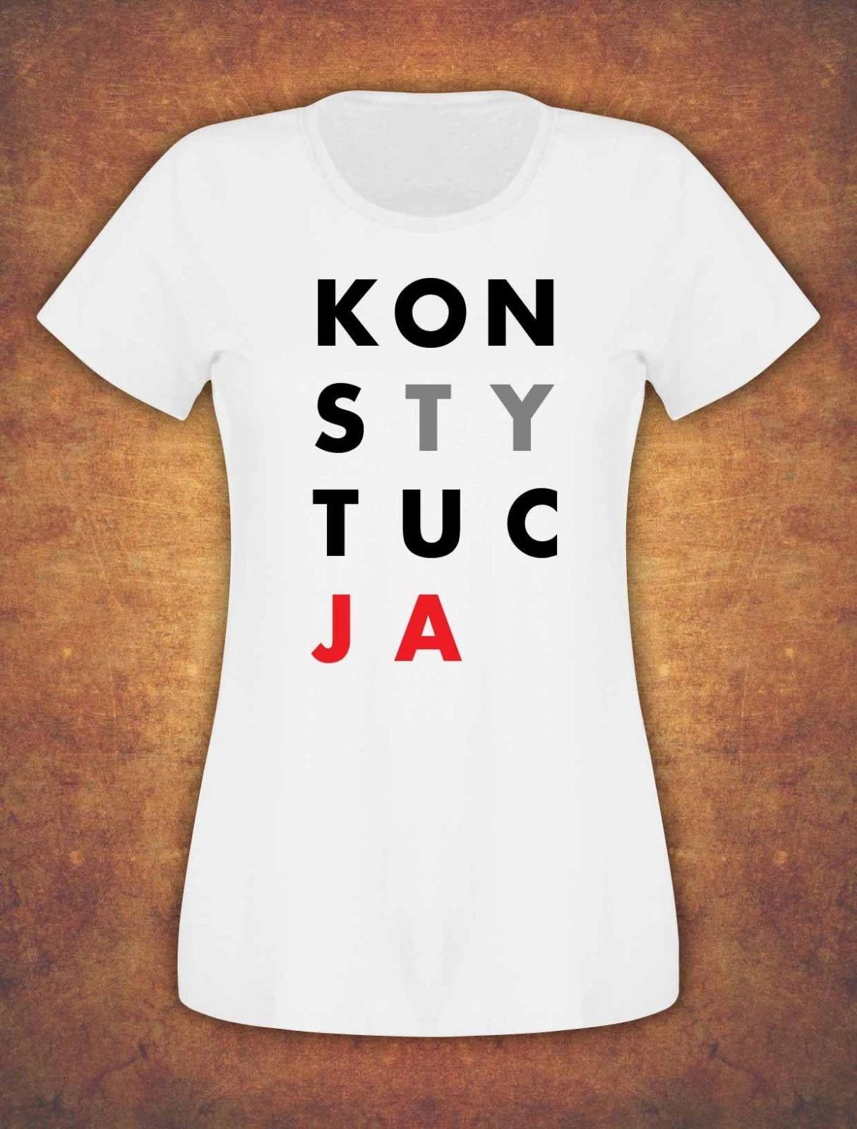 Konstytucja Koszulka Damska Protest Polska Poland Birthday T- Shirt Female White M