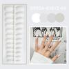 Wearable Short Round Head False Nails Detachable Press-on Nails New Solid Color Fake Nails  Women