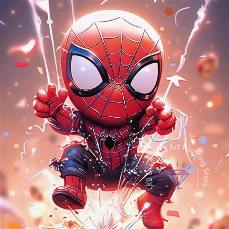 Groot Spider Man AB Diamond Painting Kit 5D DIY Diamond Embroidery Handmade Art Children's Gift Crafts Home Decoration