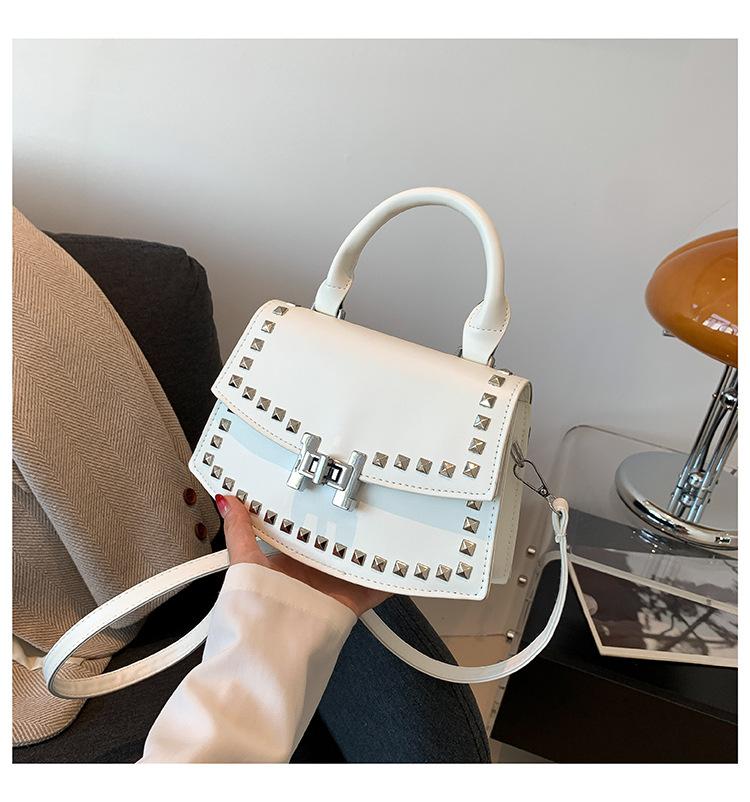 

Bag new women s bag 2024 women s simple and fashionable handbag shoulder messenger bag small square bag bags білий