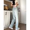 Wide-leg Jeans Women's Summer Thin New Small Loose High-waisted Narrow Straight-leg Pants Children