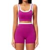 Completo da Yoga da Donna Transfrontaliero: Color Block Nude Feel, Vita Alta Costolata, Abbigliamento Sportivo Fitness Versatile