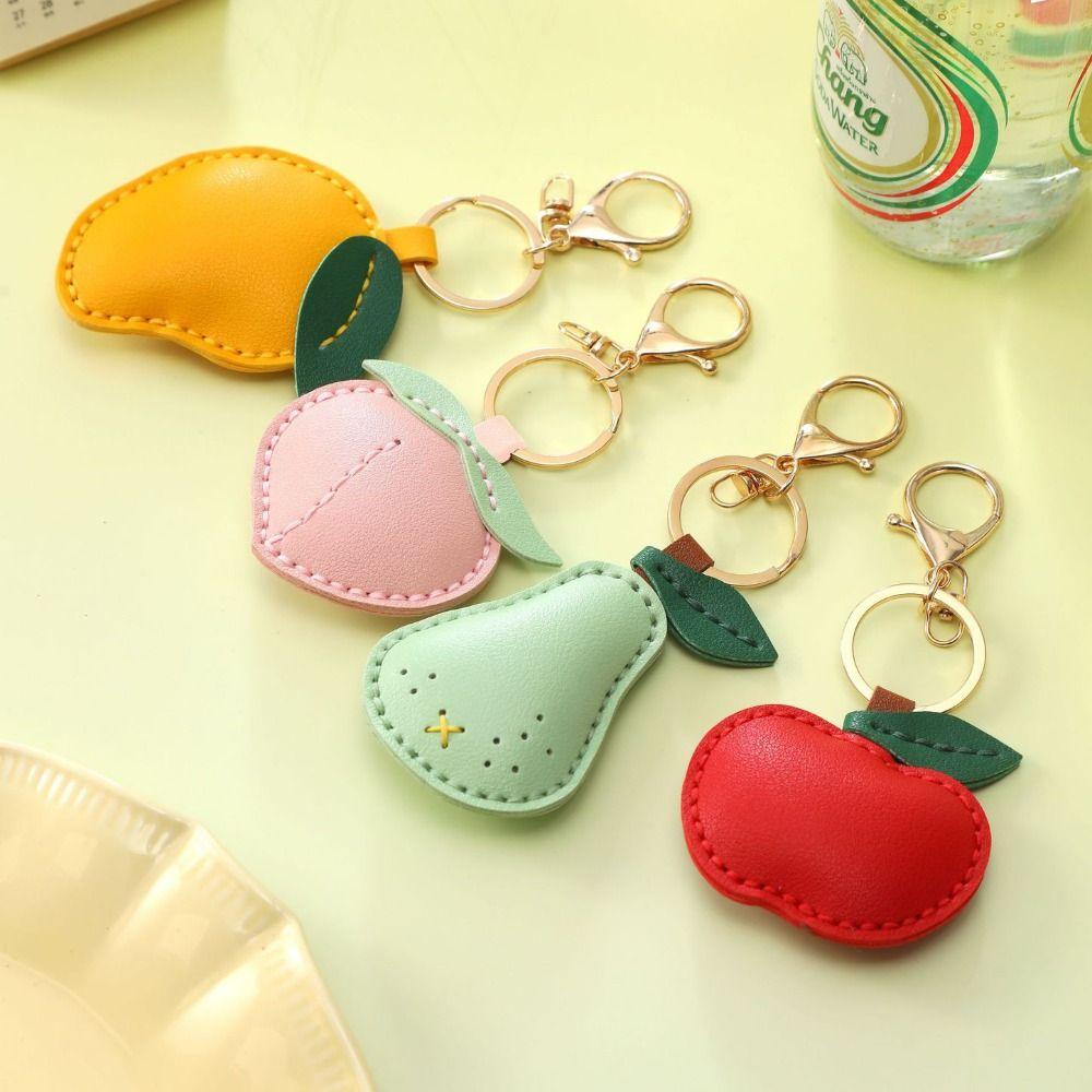 Cherry Leather Keychain Strawberry Bag Pendant Mini Fruit Pendant Bag Ornament
