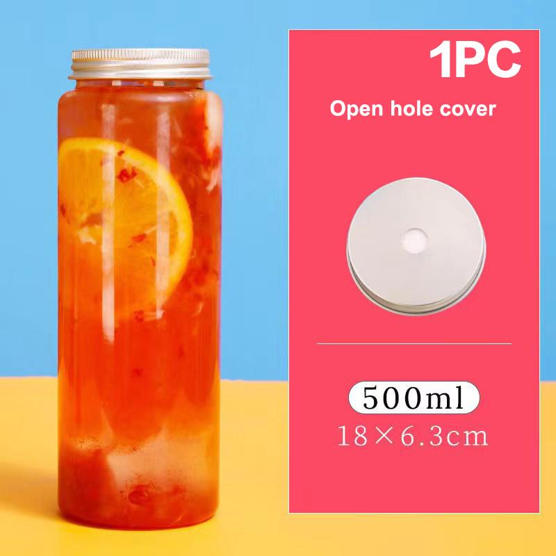 500ml Portable Fruit Juice Cold Brewed Tea Bottle Transparent Plastic Beverage Bottle Disposable Milk Tea Bottle