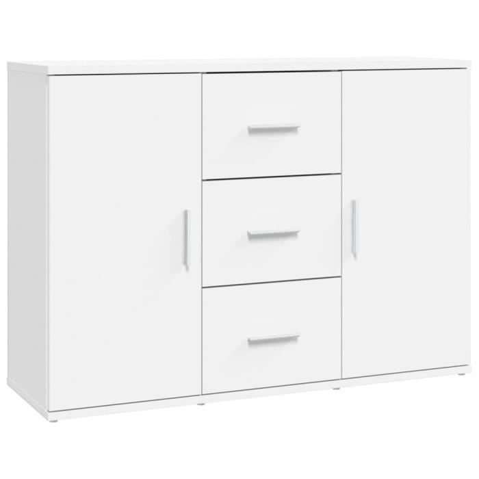 VidaXL Buffet blanc 91x29,5x65 cm bois d'ingénierie 823342