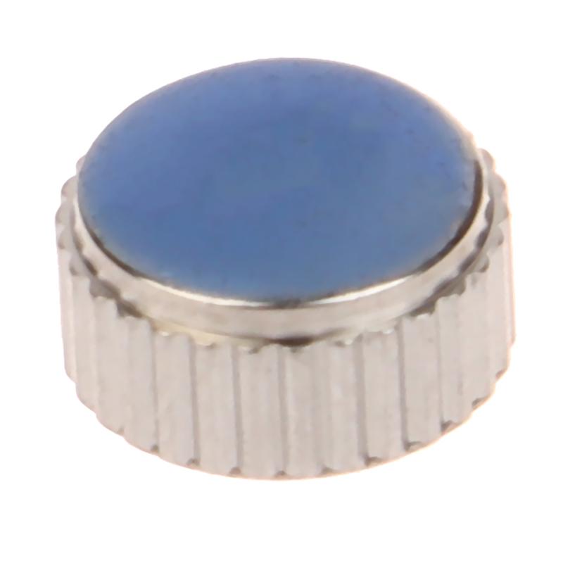 2 Piece Silver Color Steel Watch Crown 4.5Mm-7Mm Head Diameter With Flat Tube For Watches Repair L4429