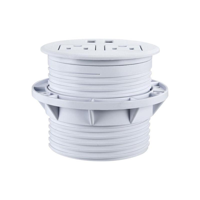 Standard Recessed Desk Outlet Invisible Design Metal Frame Desktop Power Grommet For Modern Office And Home Use