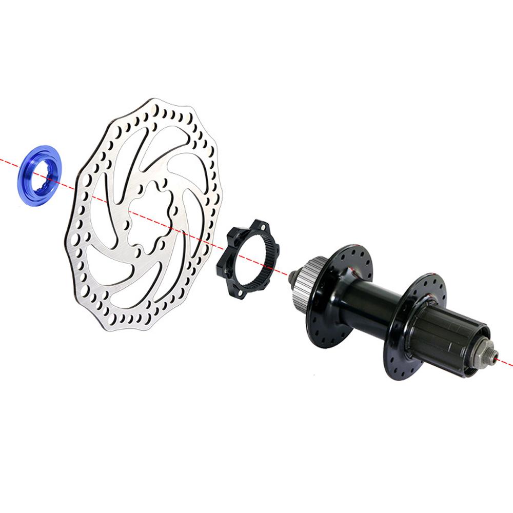 Aluminum Alloy Bicycle Centerlock 6 Hole Adapter Bike Disc Center Lock Hub Conversion 6 Bolt Disc Brake Rotor Cycle