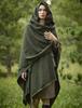 BEAUTELICATE Hooded Knee Cold Everyday Cosplay Cloak Women's Poncho, Large, Long, Wrap, Wrap, Cape, Cloak, Protection, Unisex, Use,