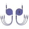 Retractable Macaron 3-in-1 Fast Charging Cable with Custom Logo