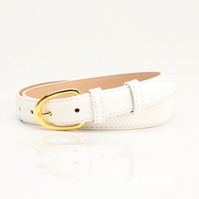 New Korean Version Simple and Versatile Trendy PU Pin Buckle Belt for Women Student Decorative Shirt Jeans Belt