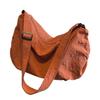 Chic Nylon Dumpling Purse for Women Shoulder Bags with Adjustable Strap Crossbody Purses for Travel and Work  Orange