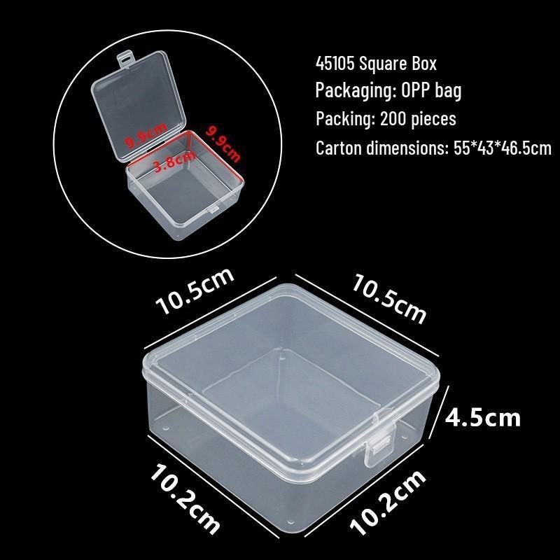 Rectangular Translucent PP Plastic Storage Box with Lid for Jewelry and Small Parts
