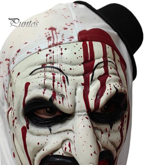 Halloween Clown Face Cushion Latex Soft Blood Terrifier Costume Prop Adult Scary Face Cushion Cosplay Party Accessories