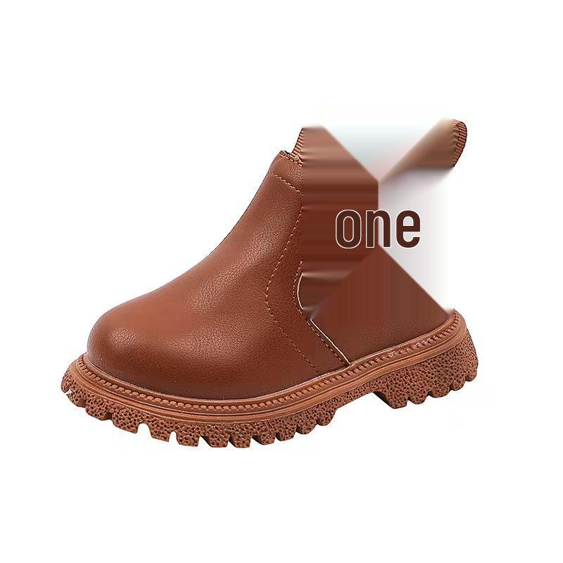 2025 Spring & Autumn Fashion Casual Little Leather Boots for Boys & Girls