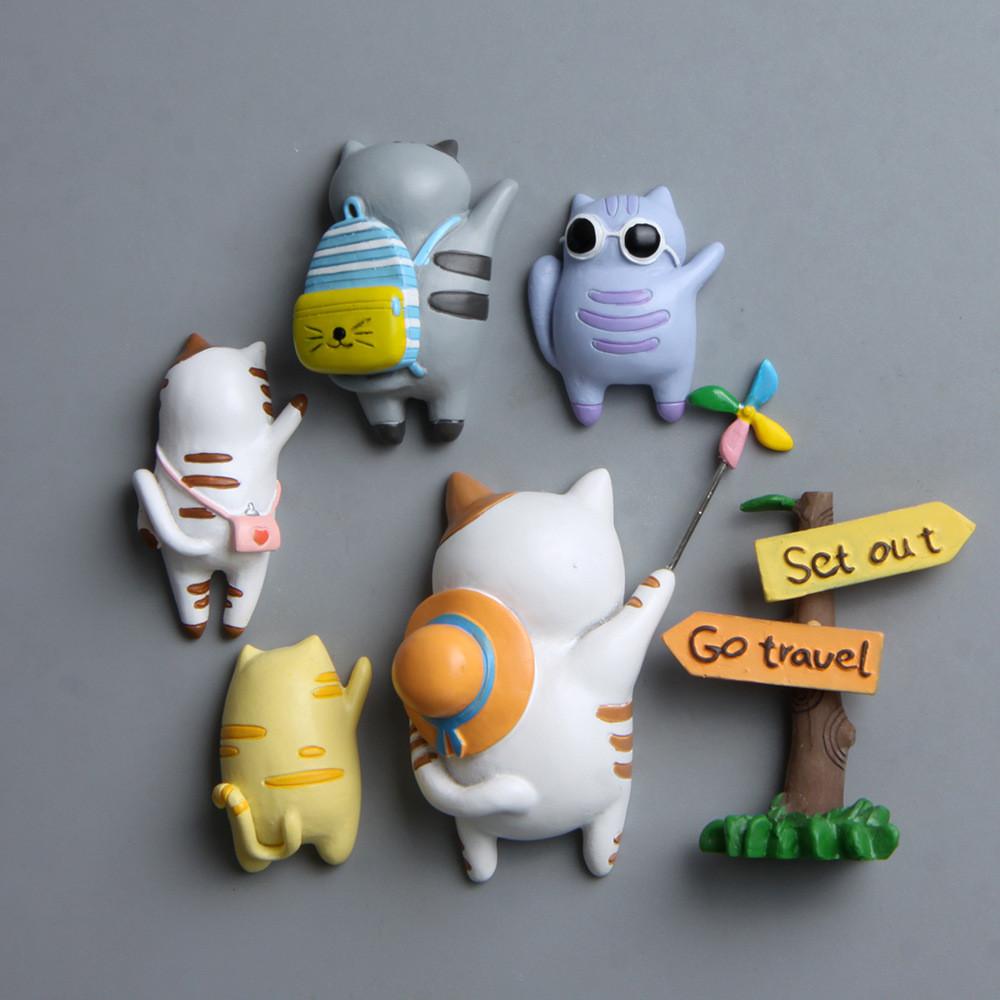 Creative Cats Back View Magnetic Refrigerator Decor For Home And Office Decor