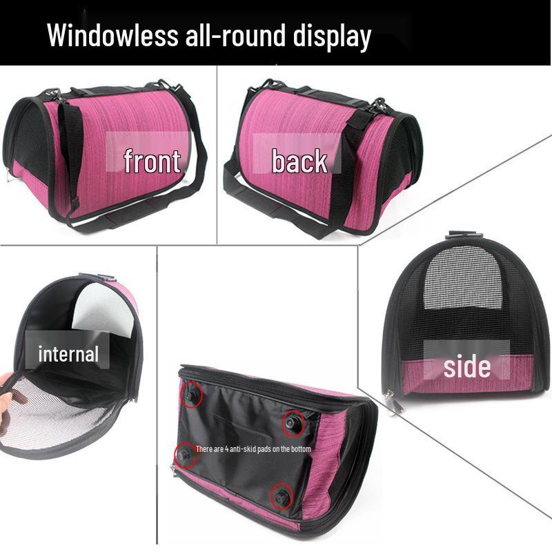 Breathable Pet Travel Bag: Hard Board Single Shoulder Carrier for Dogs & Cats