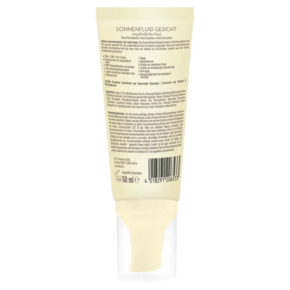 Lasan Gesichts-Sonnenfluid Gesicht LSF50, 50ml