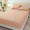 Waterproof Quilted Fitted Sheet: Urine-Proof Solid Color Mattress Protector