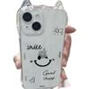 High-End Simple Transparent Cat Ears for Apple Phone Case Advanced Mobile Phone Accessories