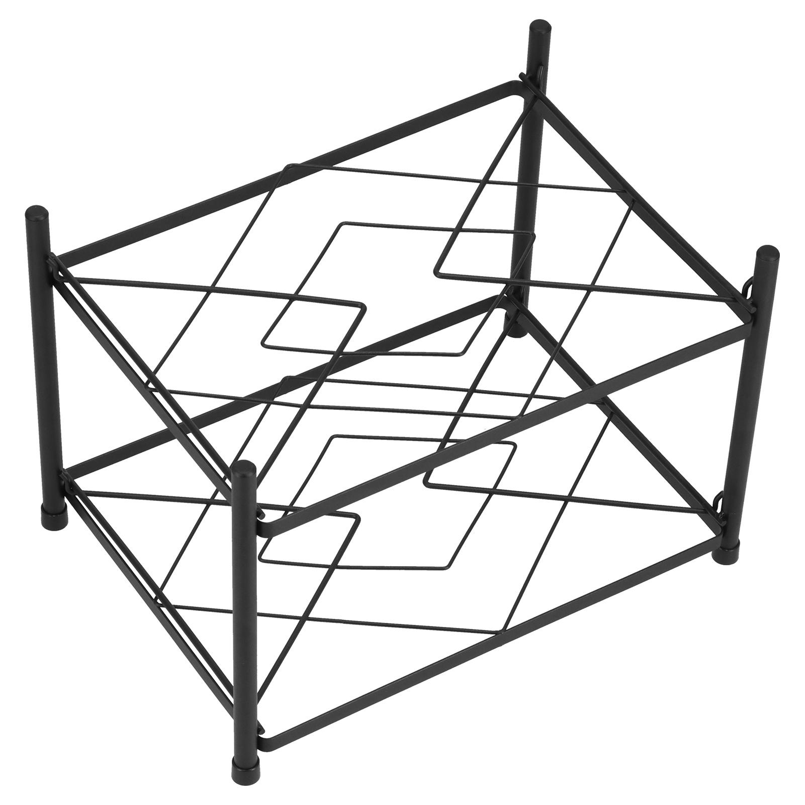 

Multi Layer Pot Rack Free Standing Pan Organizer Holder Shelf Electric Cooker Cookware Rack for Kitchen2 Layer
