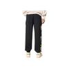 Anta X Solid Color Printed Drawstring Fleece Cuffed Sports Pants Unisex Pants Black 172248313-2