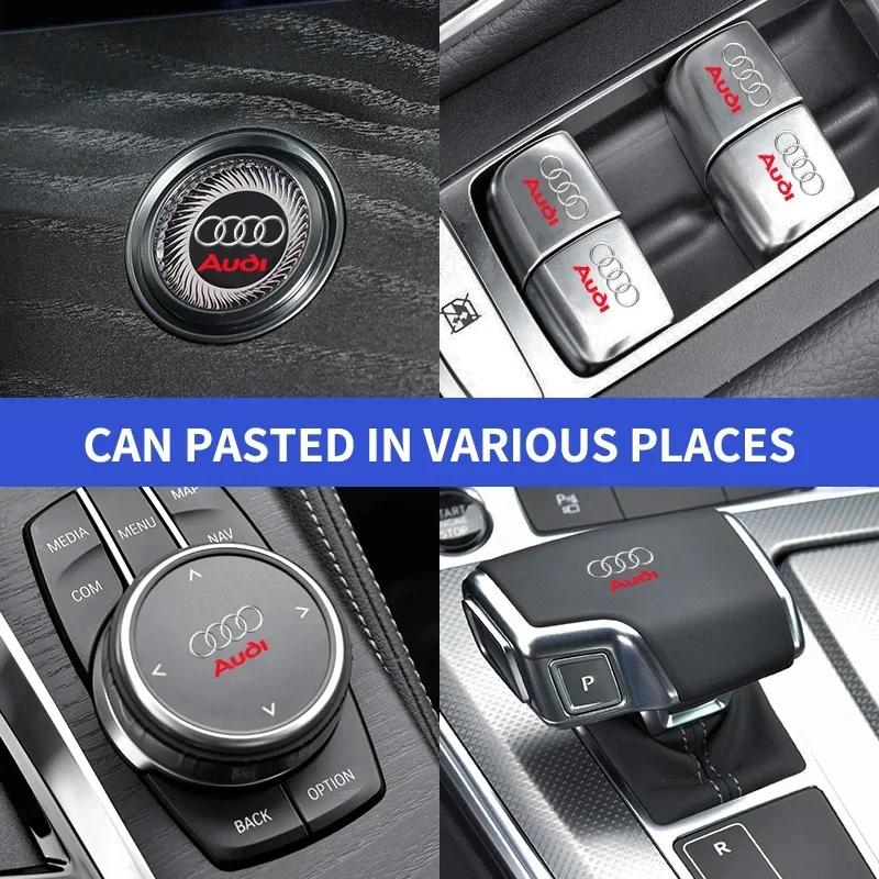 2026 Car 3D Sticker Steering Wheel Decals Emblem Badge Car Styling For Audi Q7 Q3 Q5L Q2L S4 S5 S6 S7 A6L A4L A3 A4 A7 A5 B6 B8 B7