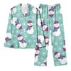 Women's Casual Fashion Christmas Print Long-Sleeve Top And Pants Homewear Set