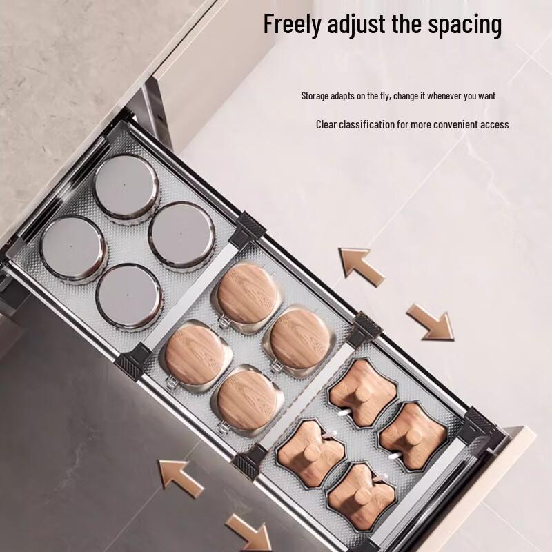 3-Tier Pull-Out Spice Rack for 160mm Narrow Cabinets