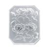 2024  New Mirror DIY Handmade UV Crystal Epoxy Mold with Leaf Big Rose Jewelry Pendant Accessories
