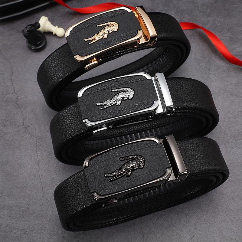 Men'S Belt Automatic Buckle Leather Belt Casual Simple Belt Male Trendy Young People Business