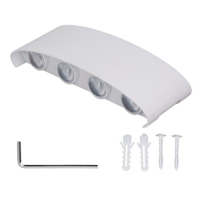 Lampada da Parete LED Decorativa Alloggiamento Bianco Illuminazione Bianca Luce da Parete per Interni per Hotel Giardino Camera da Letto