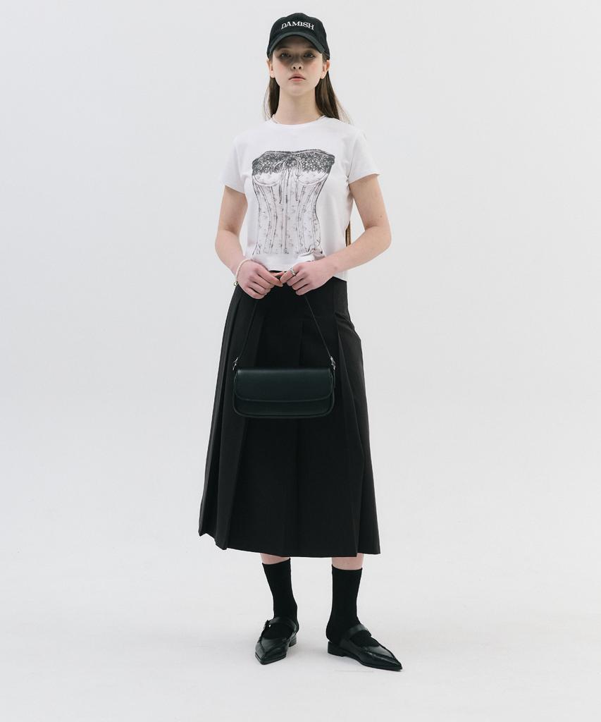 Damiswi Corset Print T-Shirt_White