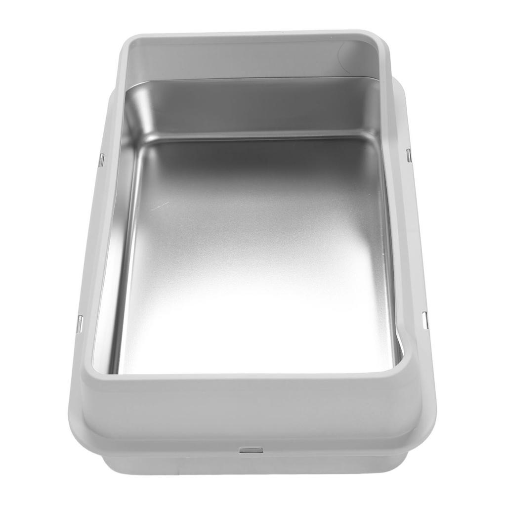 Stainless Steel Cat Litter Box with Lid High Sided Anti Splash Block Odors Easy to Clean Large Size
