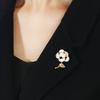 Moonlight Rose Niche Design Brooch Mother of Pearl High-end Temperament Pin Suit Cardigan Corsage Accessories Women