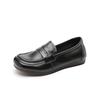 Dermis Shoes for Women Loafers  Autumn Retro Women's Shoes Round Toe Soft Sole Single Shoe Genuine Leather Small Leather Shoes
