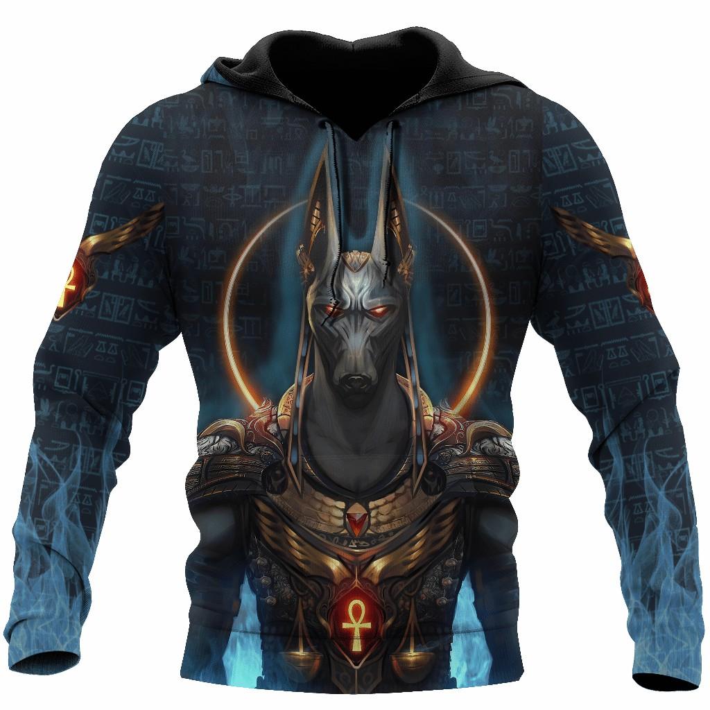 

Мужская толстовка с капюшоном Eygpt Anubis Design Hoodies 3D Print Graphic Tops Autumn Long Sleeve Streetwear Hooded Hoodie For Men Clothes