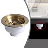 Efficient Drainage Waste Drainer PVD Copper Plating Kitchen Sink Basket Strainer Mm Launching Diameter Waste Drainer Accessory